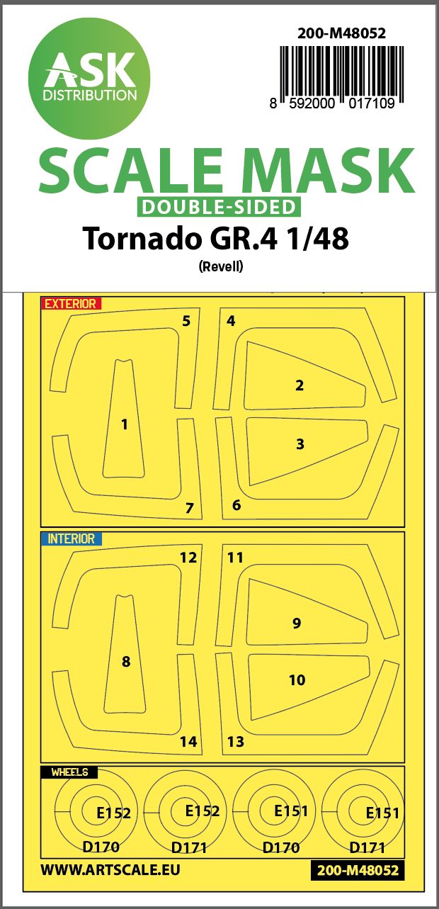 200-M48052 - Tornado GR.4 double-sided express mask for Revell/Eduard - 1:48
