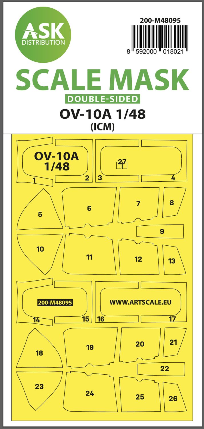 200-M48095 - OV-10A double-sided mask self-adhesive pre-cutted for ICM - 1:48
