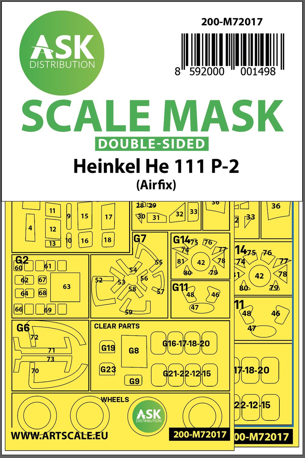200-M72017 - Heinkel He 111P-2 double-sided for Airfix - 1:72