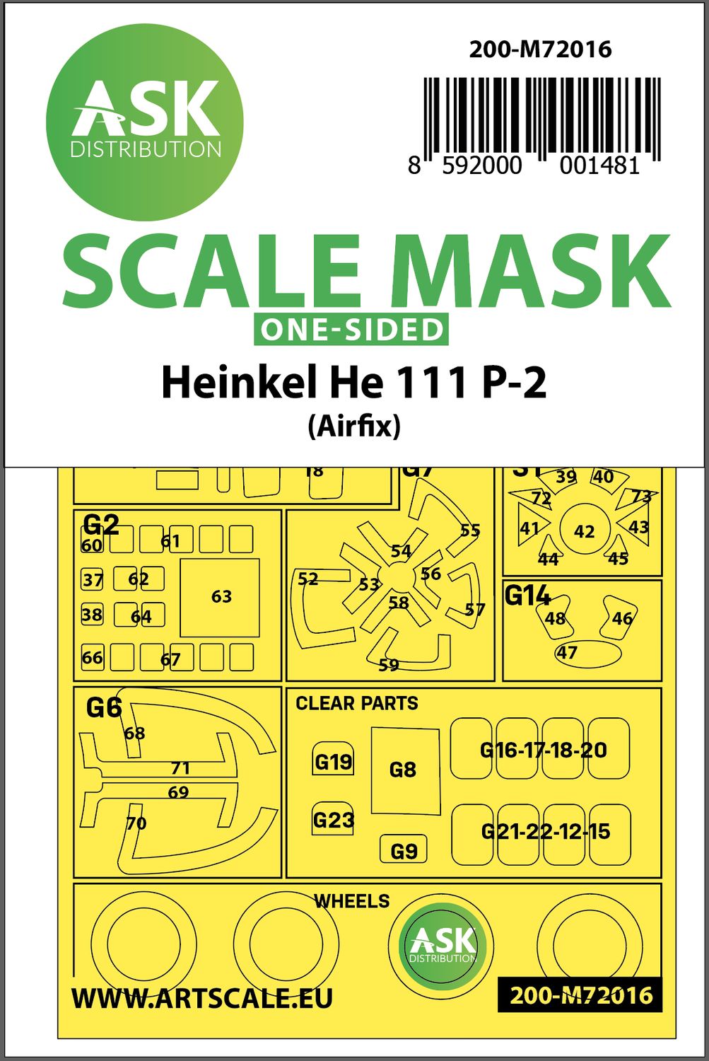 200-M72016 - Heinkel He 111P-2 one-sided for Airfix - 1:72