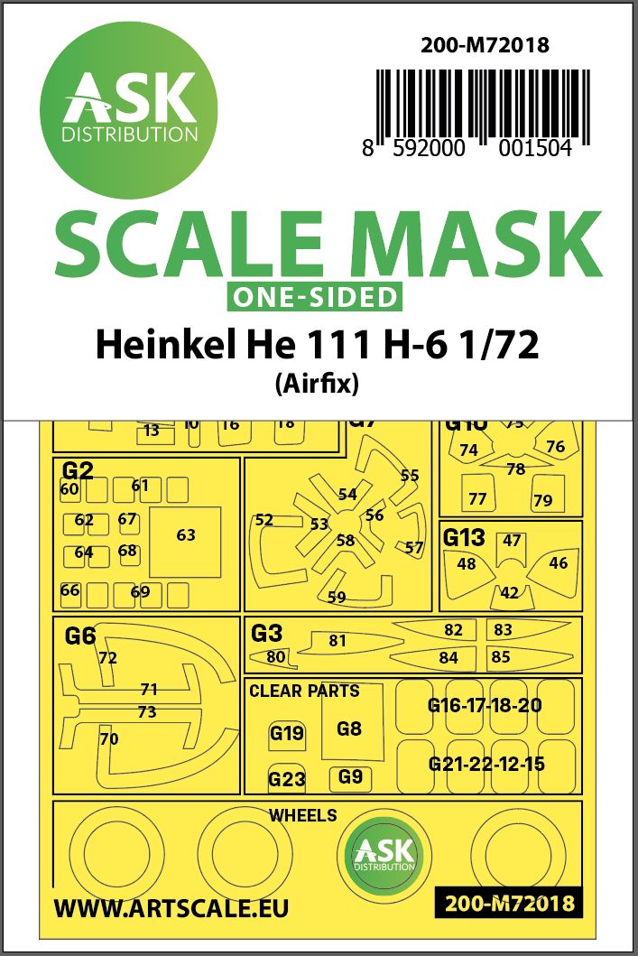 200-M72018 - Heinkel He 111 H-6 one-sided for Airfix - 1:72
