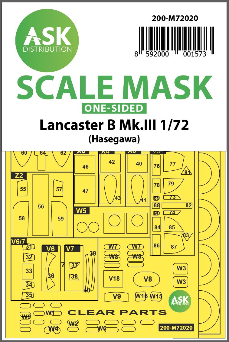 200-M72020 - Lancaster B Mk.III one-sided for Hasegawa - 1:72