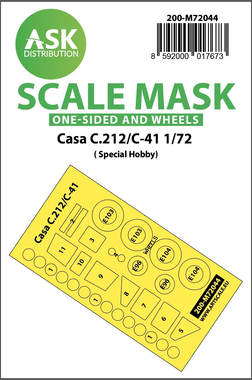 200-M72044 - Casa C.212/C-41 one-sided painting mask for Special Hobby - 1:72