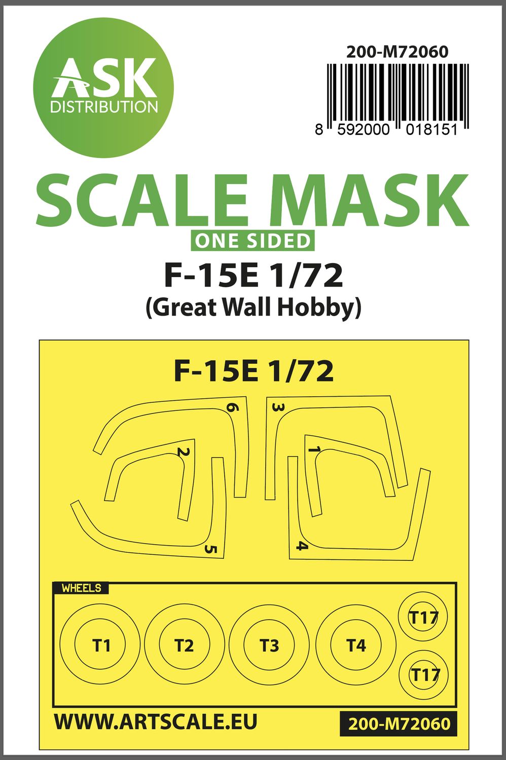200-M72060 - F-15E one-sided painting express mask for Great Wall Hobby - 1:72