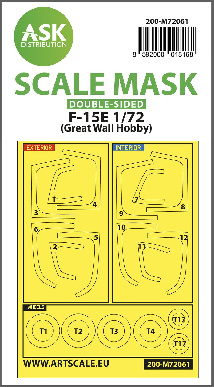 200-M72061 - F-15E double-sided painting express mask for Great Wall Hobby - 1:72