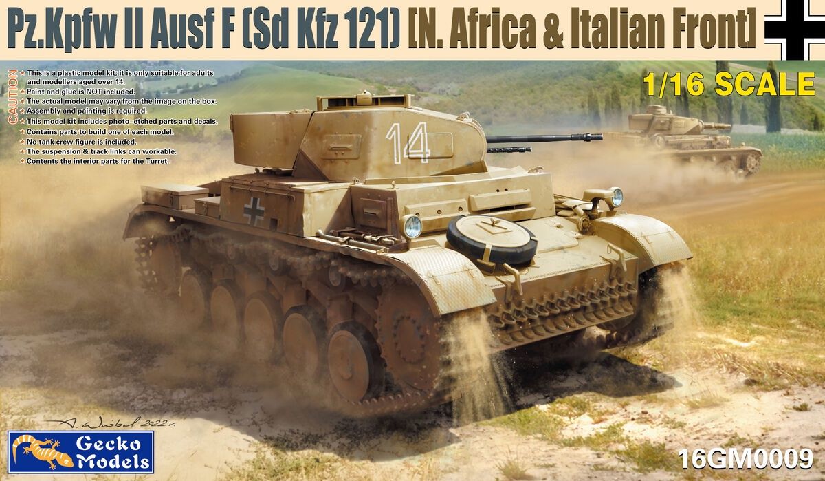 16GM0009 - Pz.kpfw II (Sd.Kfz. 121) Ausf. F (North Africa &amp; Italian Front) - 1:16