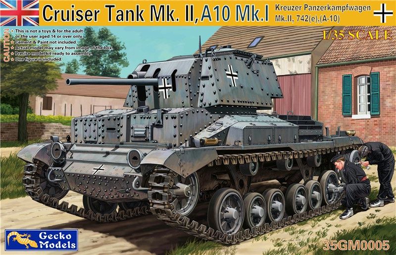 35GM0005 - Cruiser Tank Mk. II, A10 Mk.I Kreuzer Panzerkampfwagen Mk.II, 742(e), (A-10) - 1:35