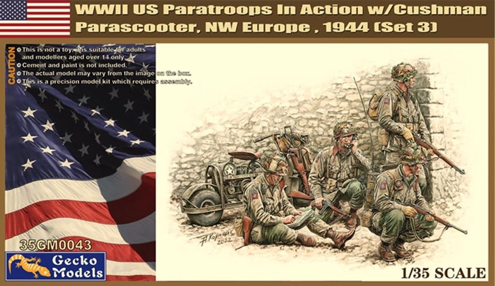 35GM0043 - US Paratroops In Action w/M53 - 1:35