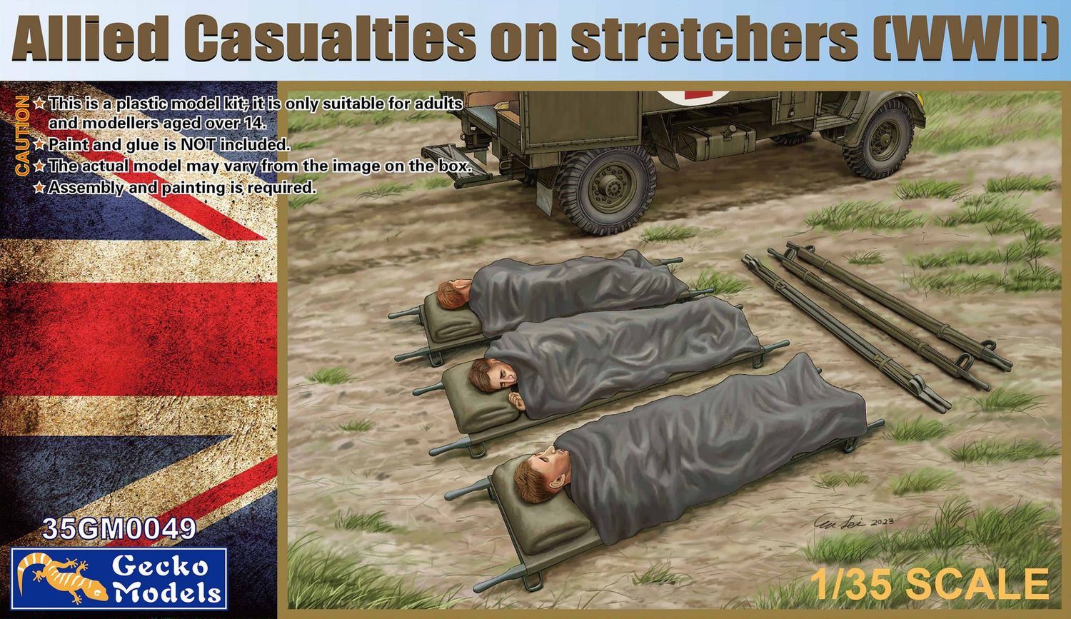 35GM0049 - Alied Caualties On Stretchers (WWII) - 1:35