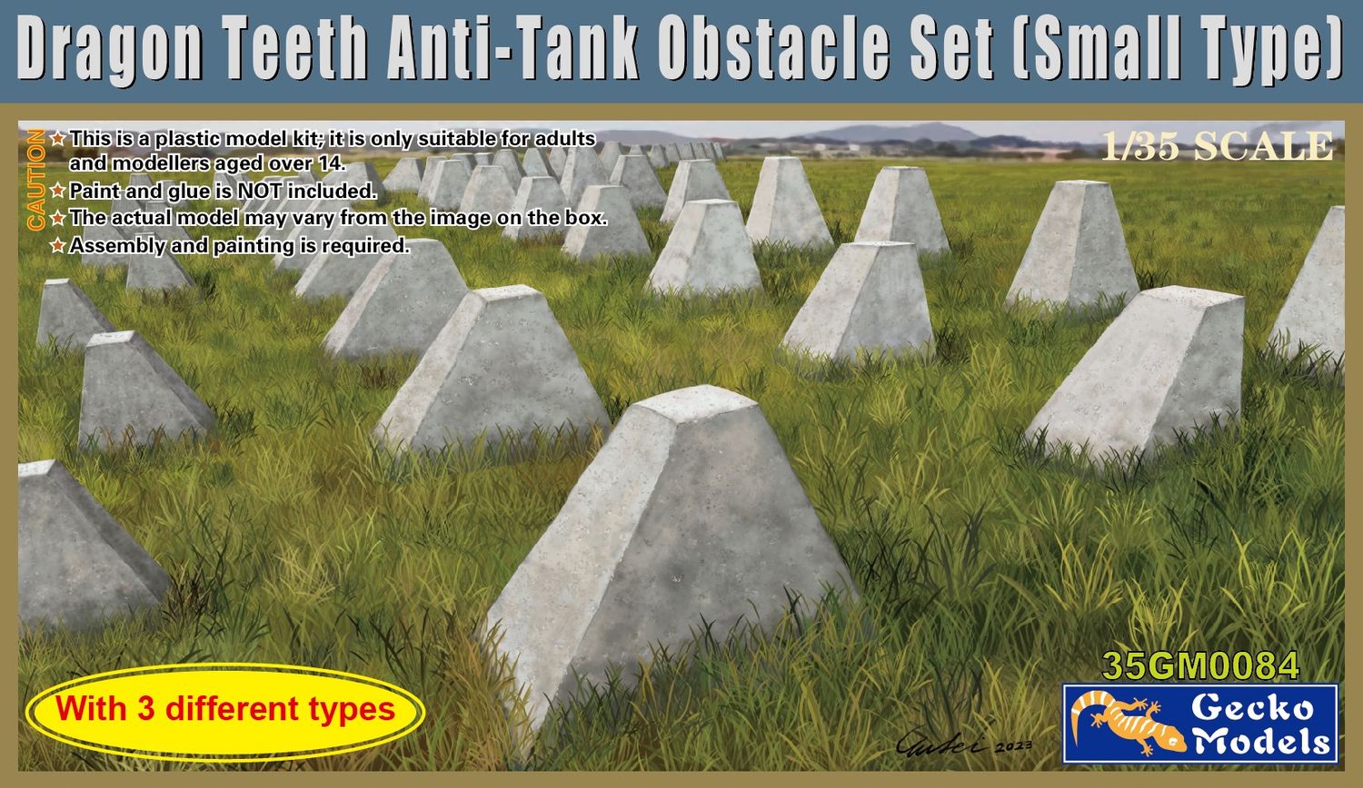 35GM0084 - Dragon Teeth Anti-Tank Obstacle Set (Small Type) - 1:35