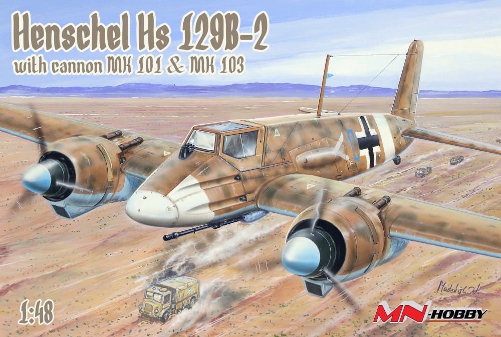 48MN002 - Henschel Hs 129B-2 with Cannon MK 101 &amp; MK 103 - 1:48