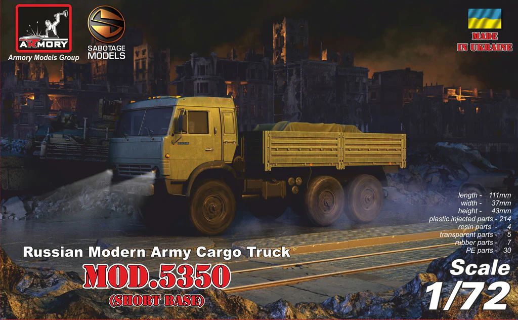 AR72407-R - Russian Modern 6x6 Military Cargo Truck mod.5350, LIMITED EDITION - 1:72