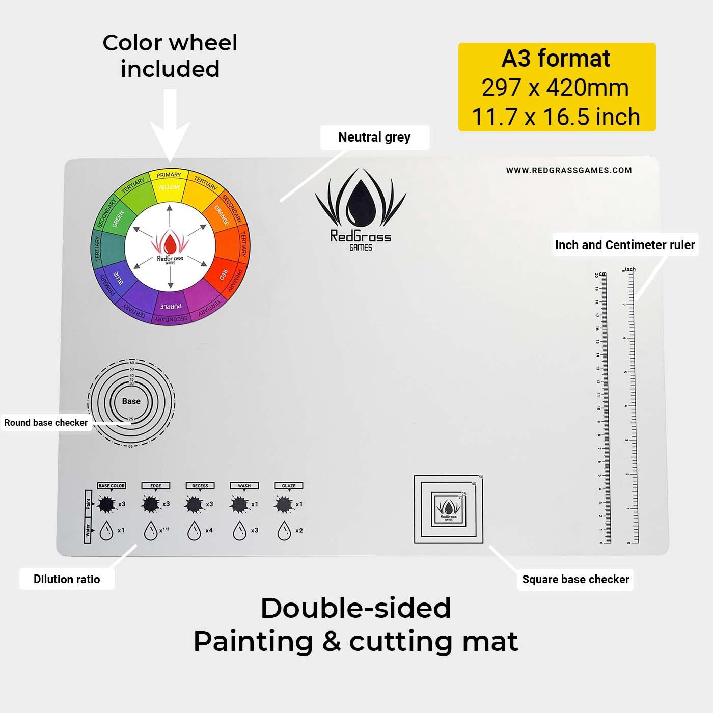 RGG-MAT-A3 - RGG Painting Mat A3 - Cut resistant