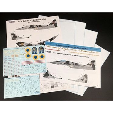 32-013A - Decals - MiG-29 (9-13) Ukranian Air Forces, digital camouflage (decals with masks) - 1:32
