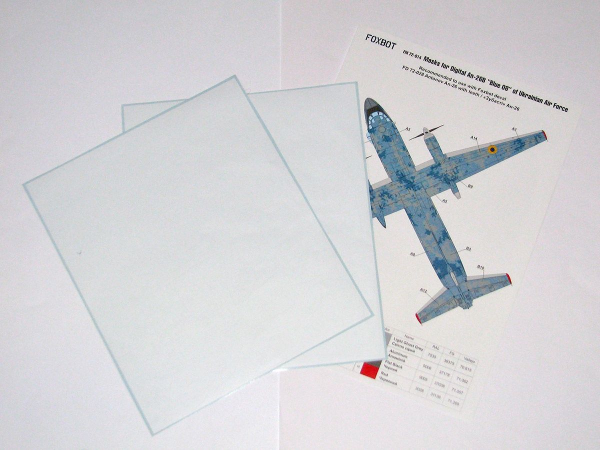 FM72-014 - Masks - Masks for Antonov An-26, Ukranian Air Forces, digital camouflage (Use &amp; Decal) - 1:72