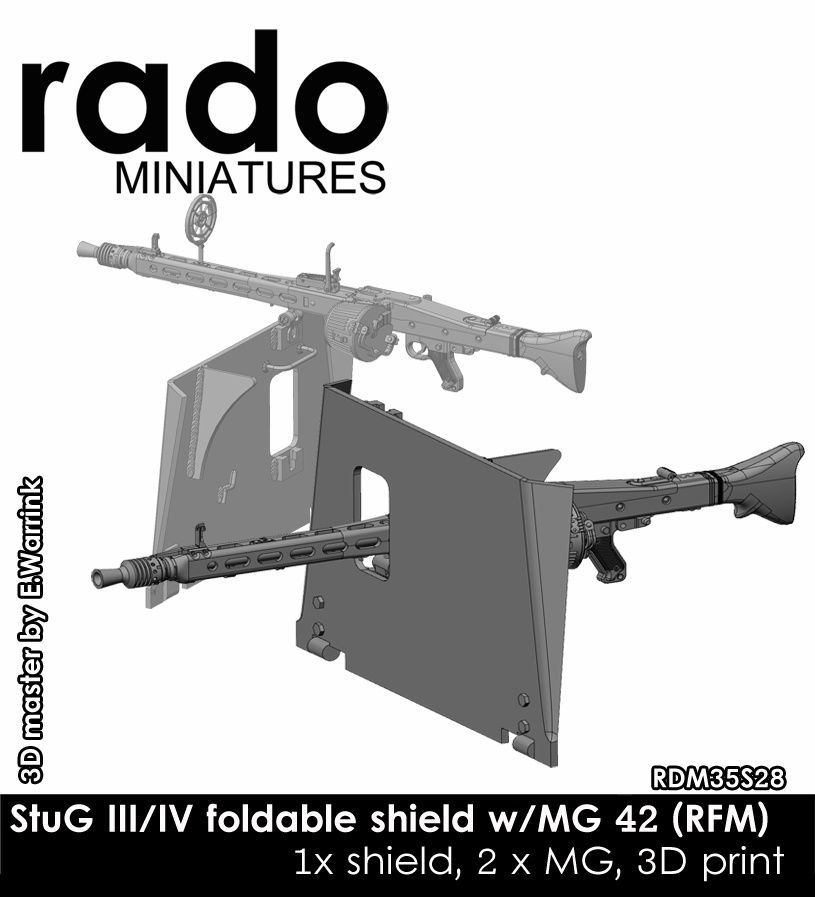 RDM35S28 - StuG III/IV foldable shield w/MG 42 (RFM) - 1:35