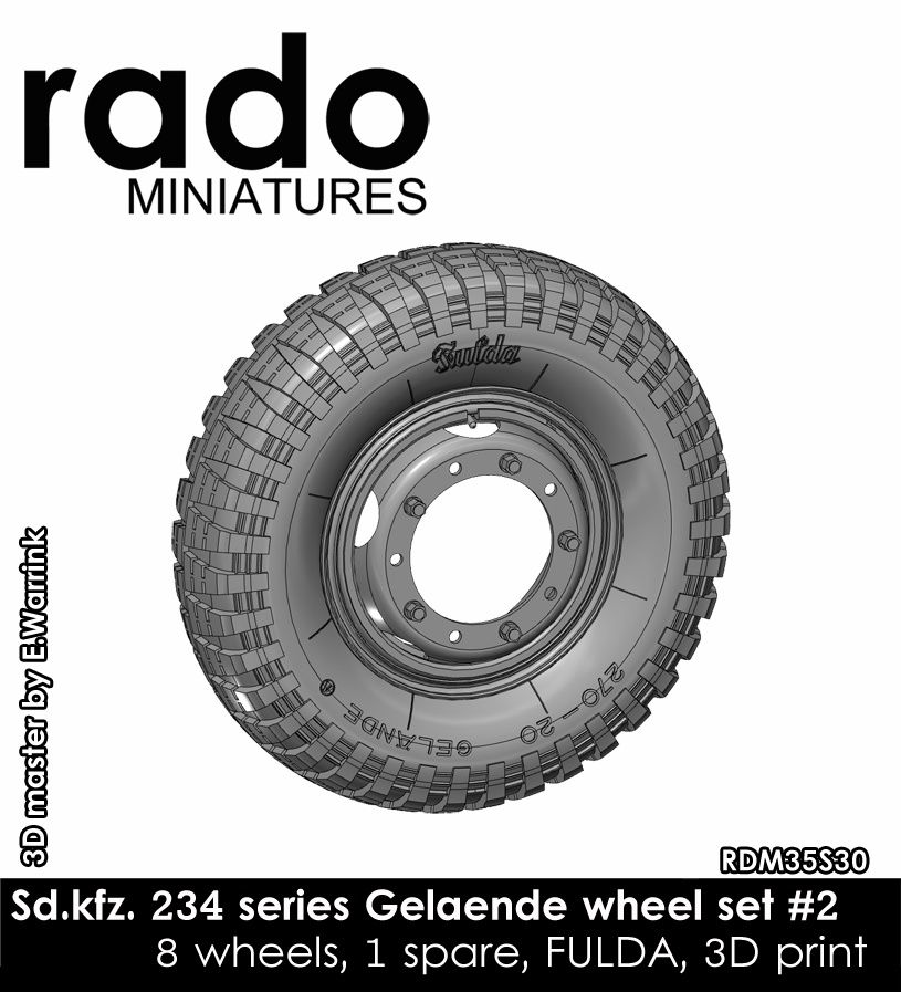 RDM35S30 - Sd.kfz. 234 series Gelande wheel set #2 - 1:35
