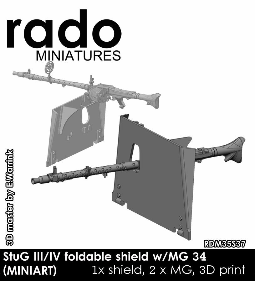 RDM35S37 - StuG III/IV foldable shield w/MG 34 (MINIART) - 1:35