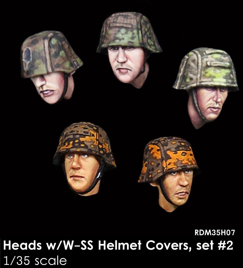 RDM35H07 - Heads w/W-SS Helmet Covers - 1:35