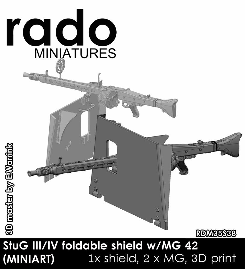RDM35S38 - StuG III/IV foldable shield w/MG 42 (MINIART) - 1:35