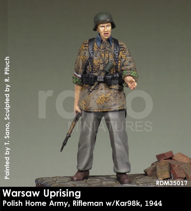 RDM35017 - Polish Home Army, Rifleman w/Kar 98k, 1944 (Warsaw Uprising) - 1:35