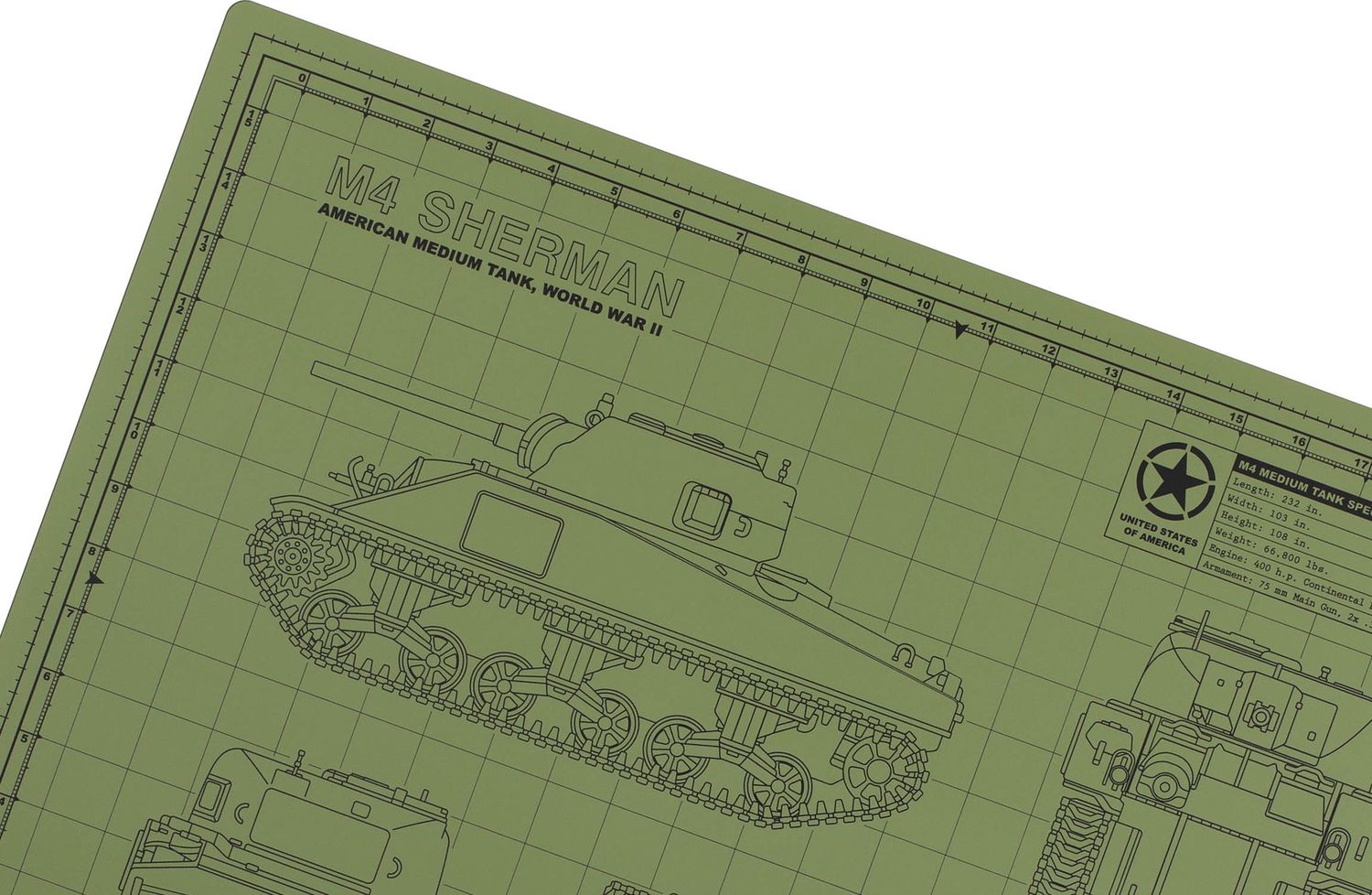 TKM-002-18-GN - Sherman 18x24 Pro Modeler Mat, Green