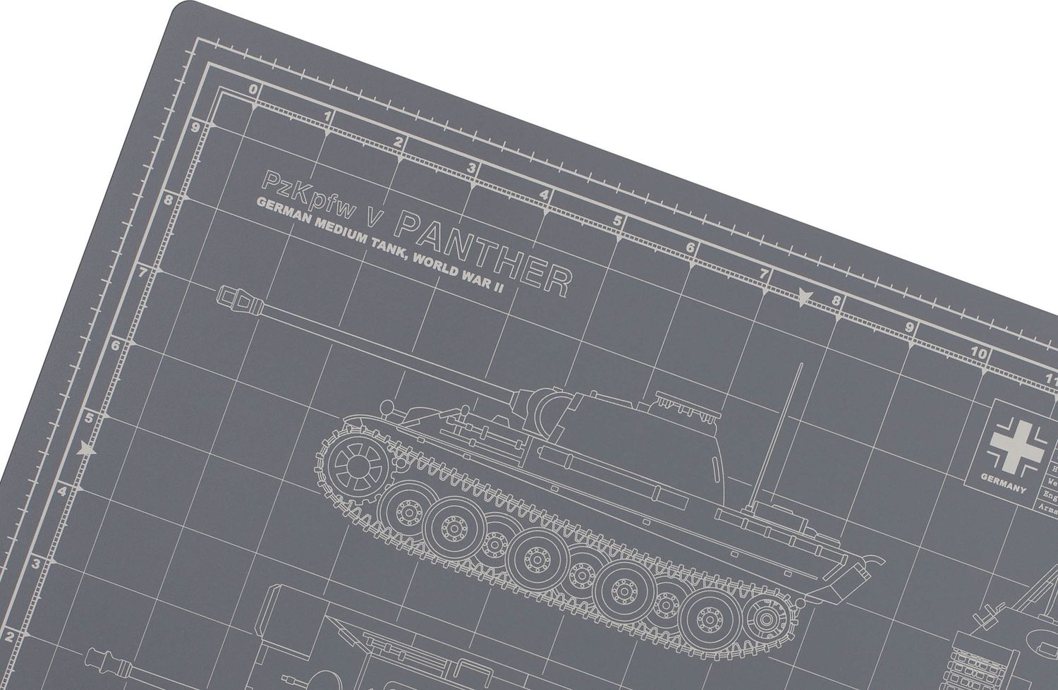 TKM-003-12-GY - Panther 12x18 Pro Modeler Mat, Grey