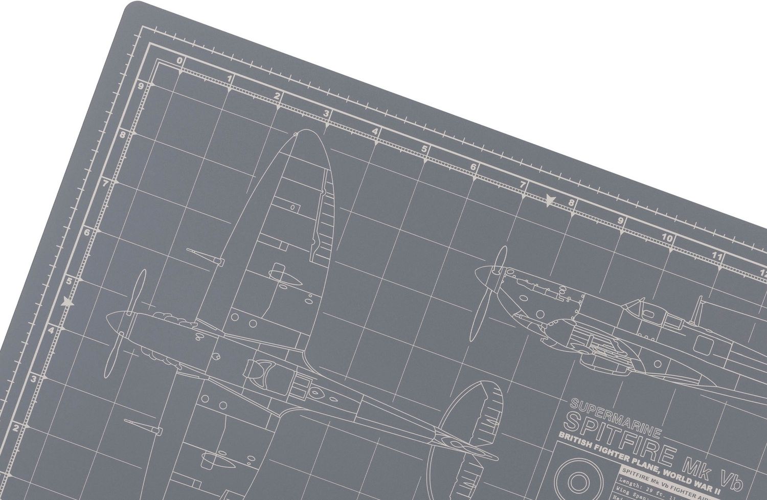 TKM-011-12-GY - Spitfire 12x18 Pro Modeler Mat, Grey