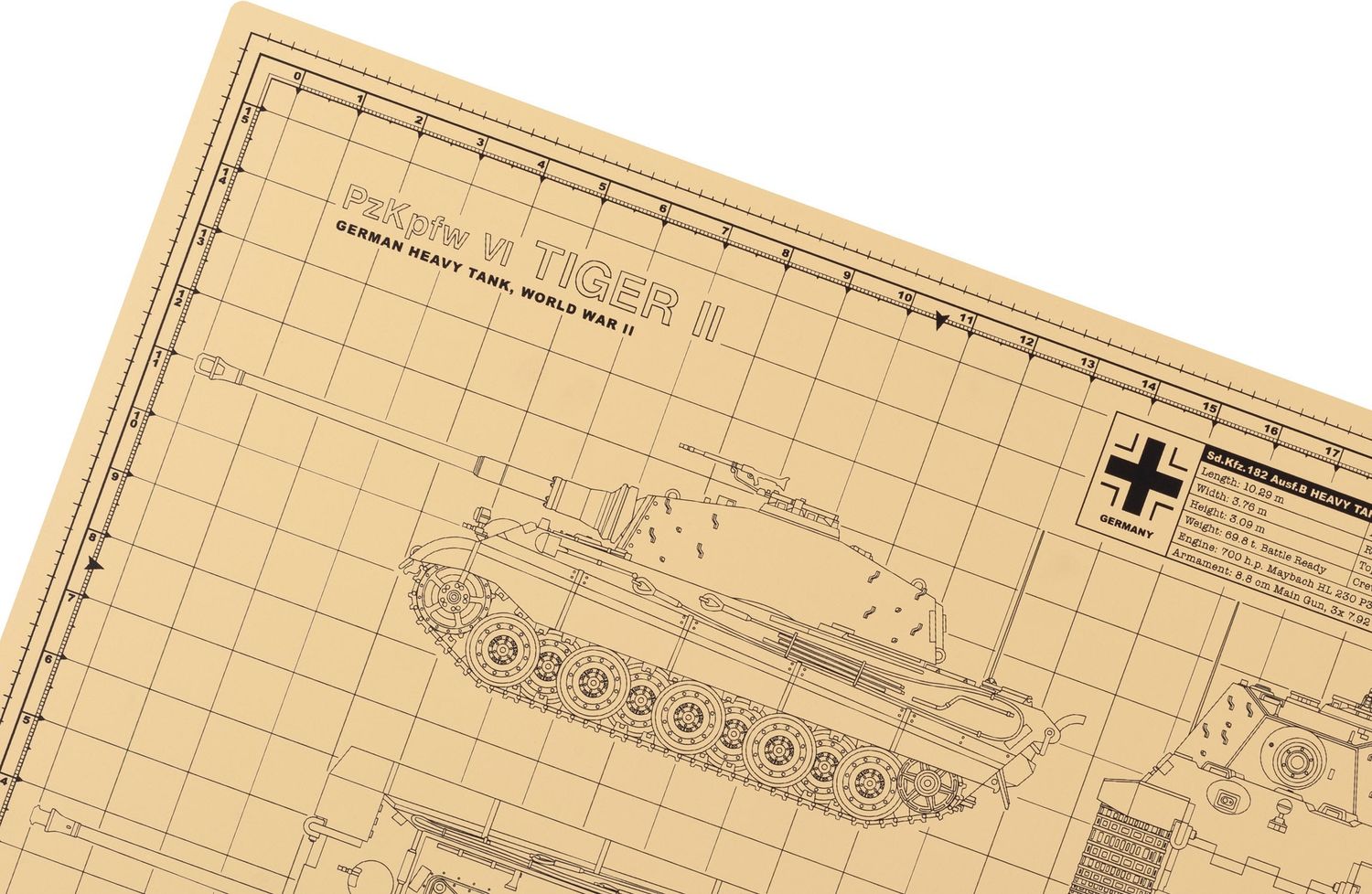 TKM-018-18-DY - King Tiger 18x24 Pro Modeler Mat, Dark Yellow
