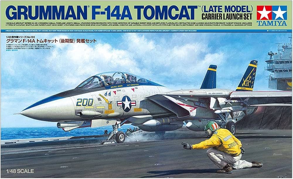 61122 - Grumman F-14A Tomcat (Late Model) Carrier Launch Set - 1:48