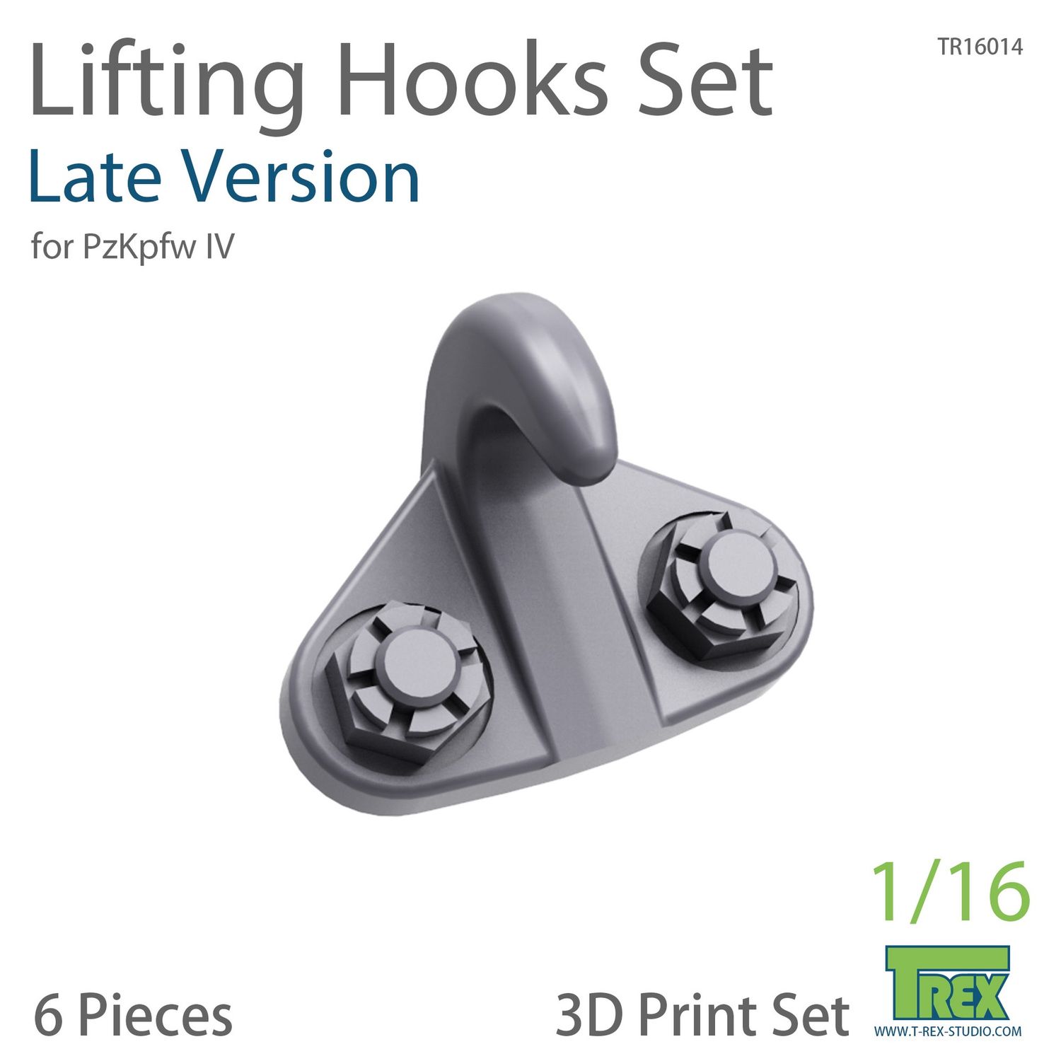 TR16014 - Lifting Hooks Set (Late Version) for Pzkpfw IV - 1:16