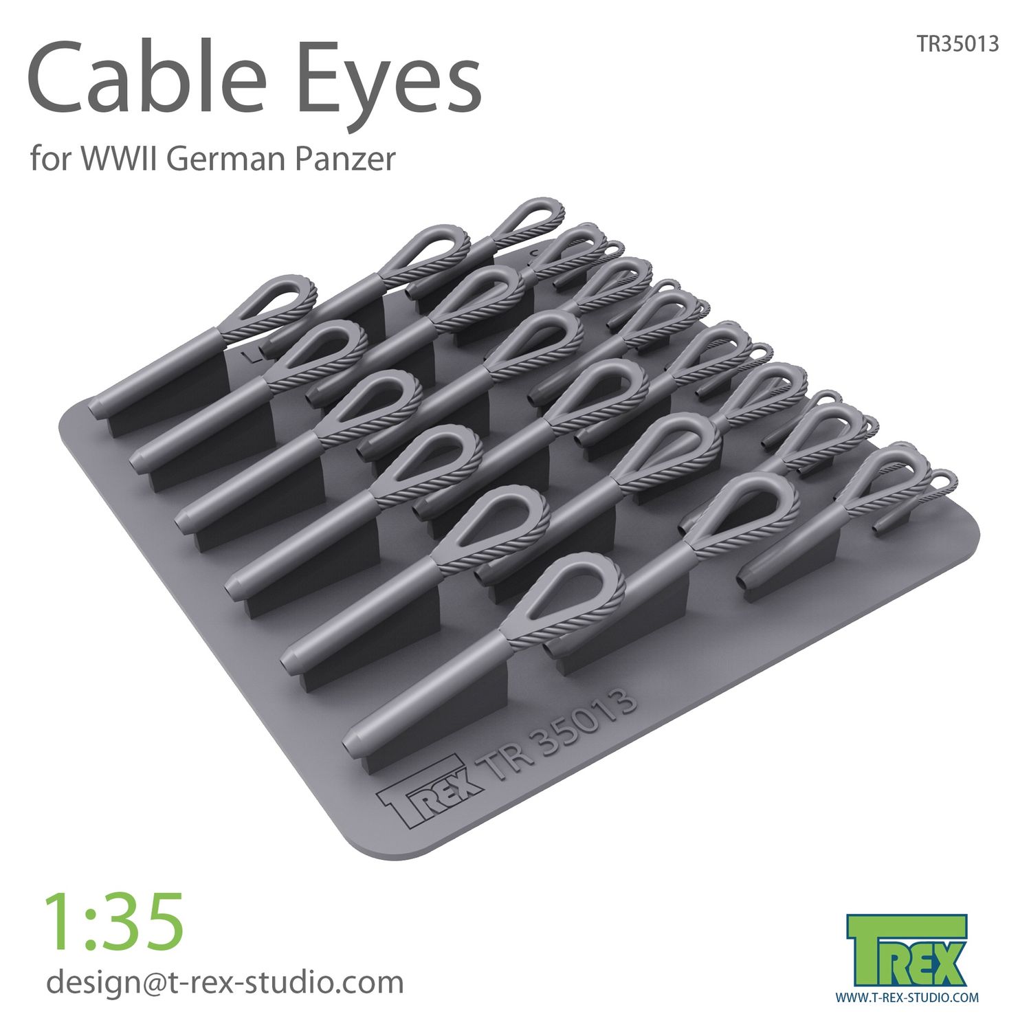 TR35013 - Cable eyes for German Panzer Set - 1:35