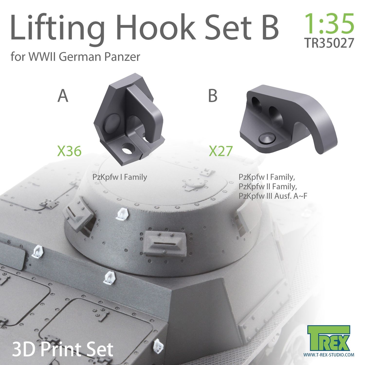TR35027 - Lifting Hook for WWW II German Panzer Set B - 1:35