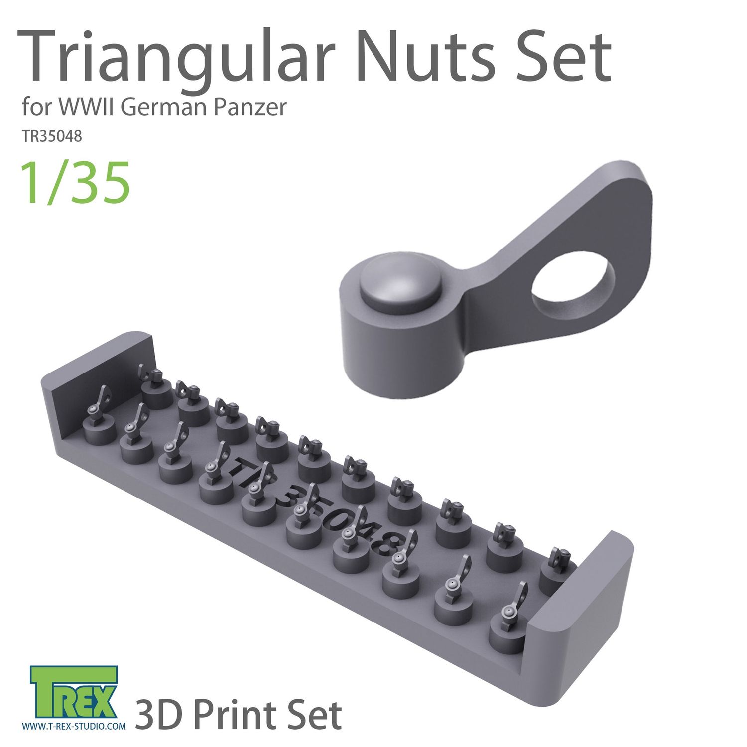 TR35048 - Triangular Nuts Set for WWII German Panzer - 1:35