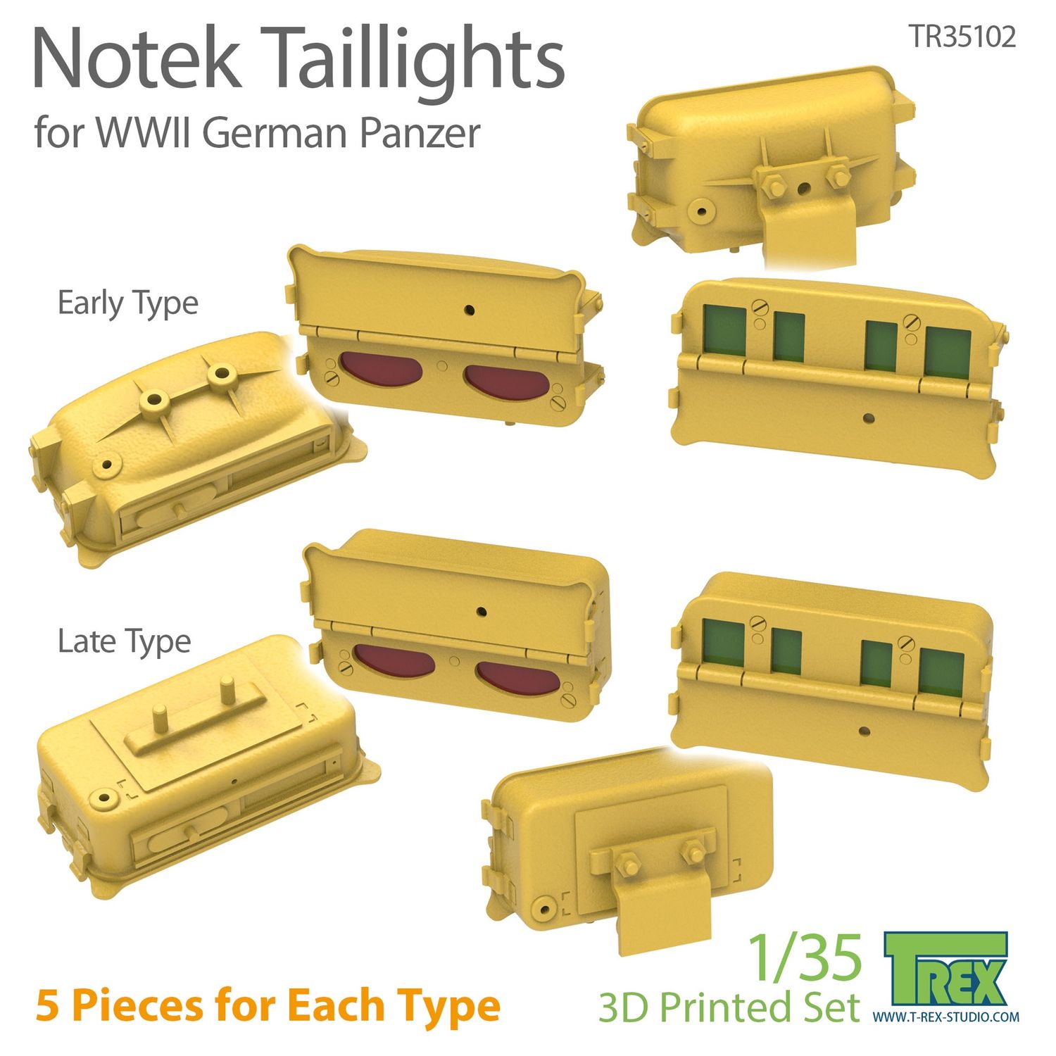 TR35102 - Notek Taillights for WWII German Panzer - 1:35