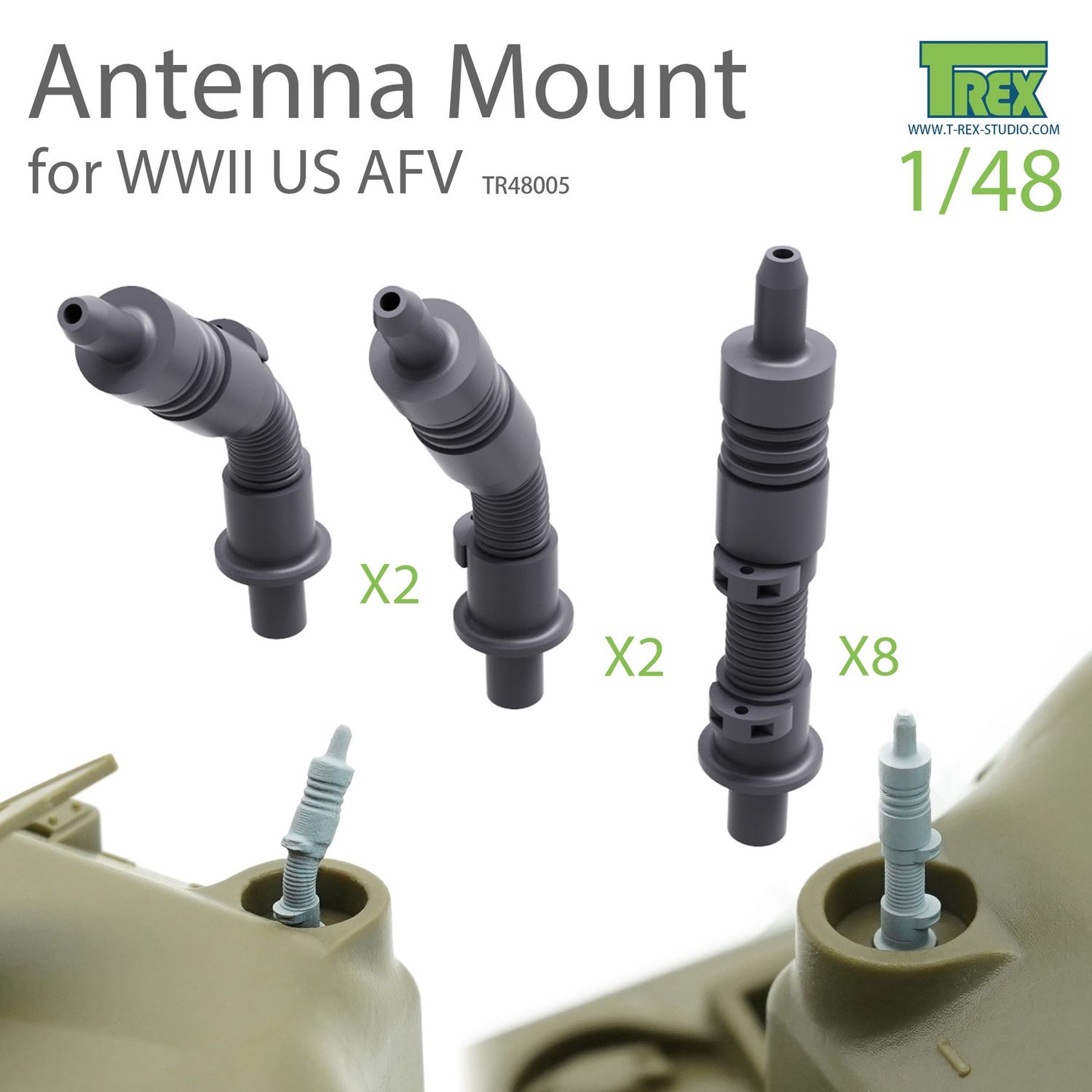 TR48005 - Antenna Mount Set for WWII US AFV - 1:48