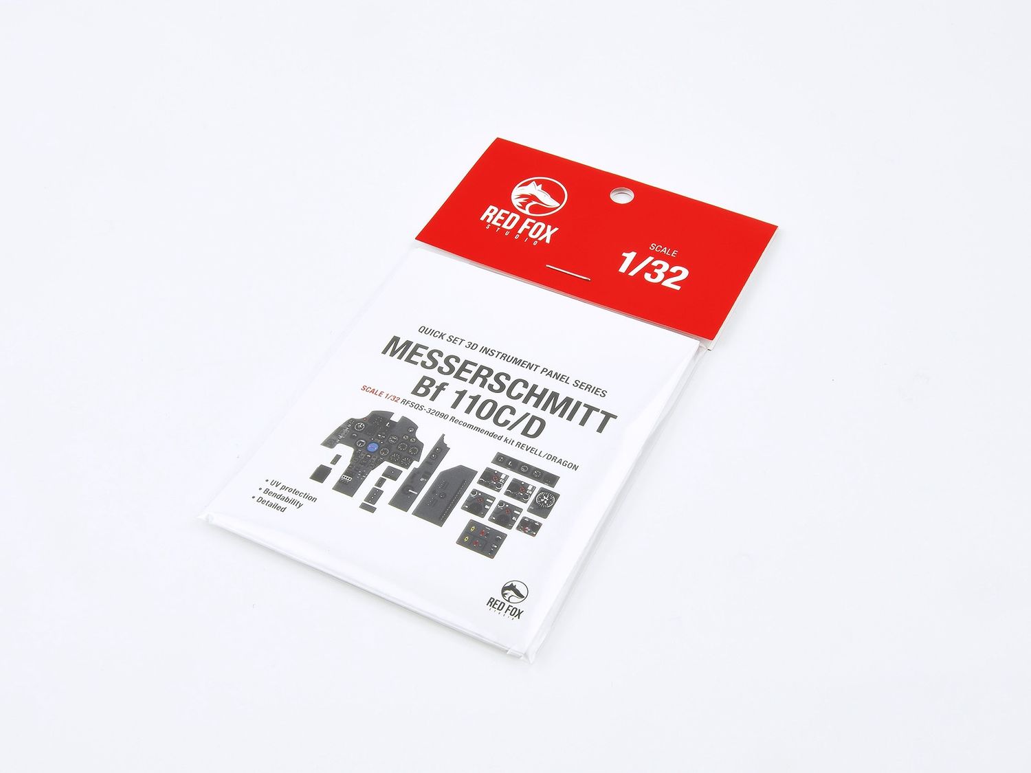 RFSQS-32090 - Messerschmitt Bf110 C/D Quick Set 3D Instrument Panel (for Revell / Dragon) - 1:32