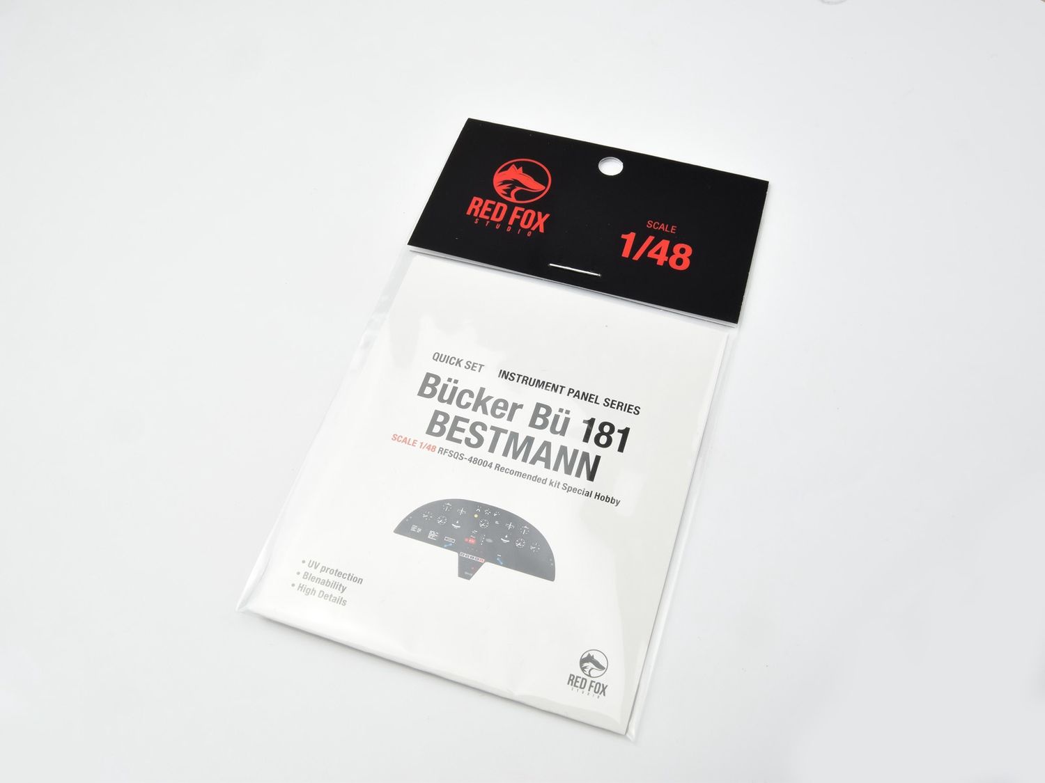 RFSQS-48004 - Bücker Bü-181 Bestmann Quick Set 3D Instrument Panel (for Special Hobby) - 1:48