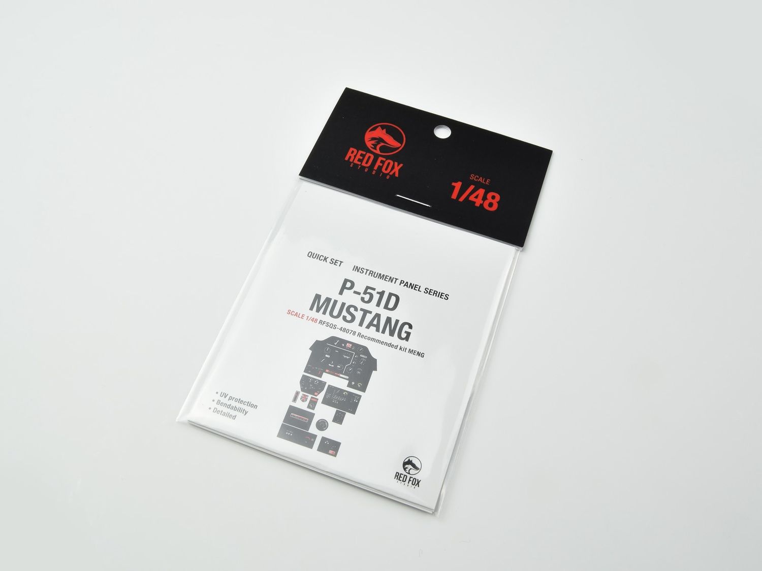 RFSQS-48078 - P-51D-5 Mustang Quick Set 3D Instrument Panel (for Meng Model) - 1:48