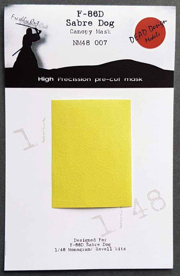 NM48007 - F-86D Sabre Dog Canopy Mask (For Monogram/Revell kit) - 1:48