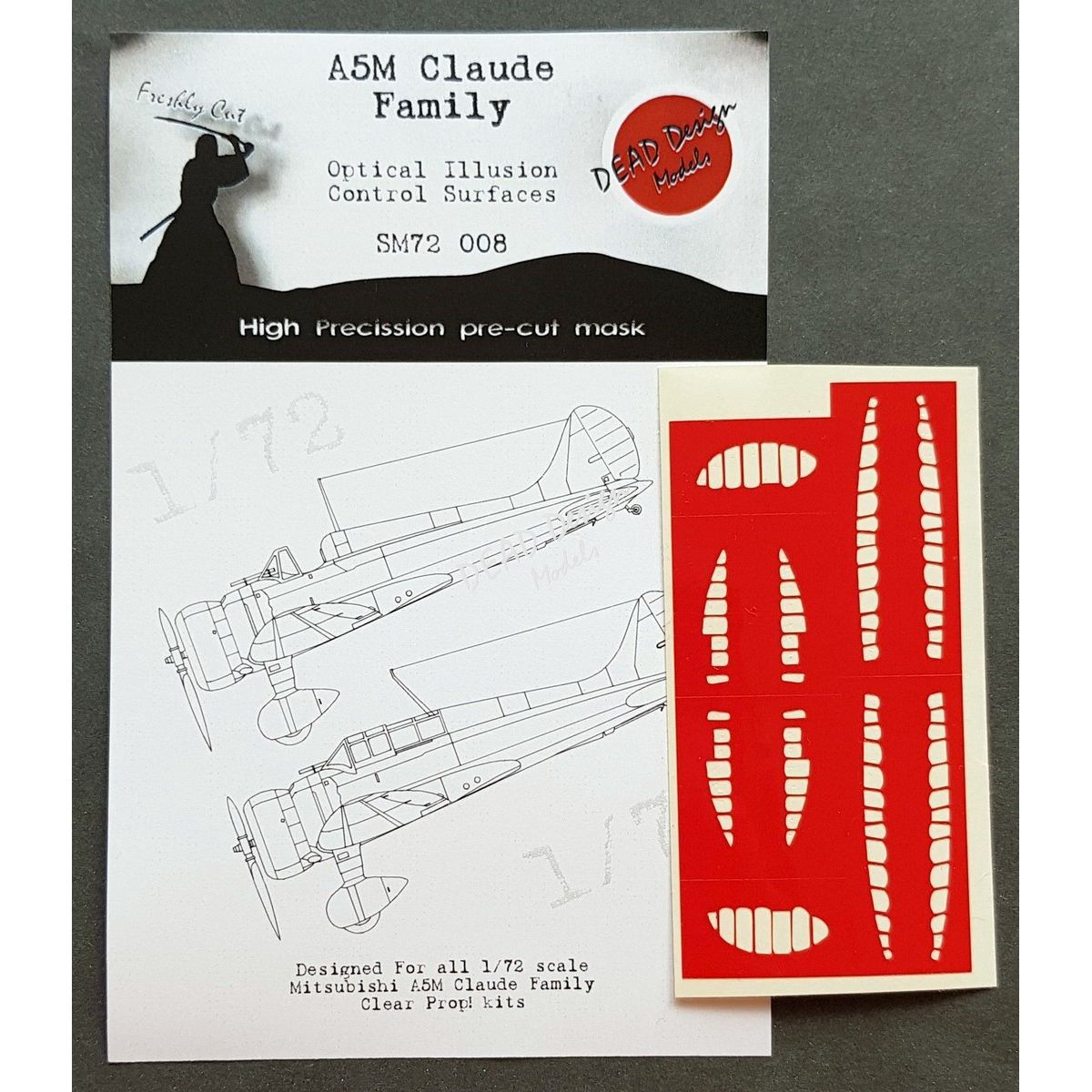 SM72008 - A5M Claude Family Optical Illusion Control Surfaces (For Clear Prop kit) - 1:72
