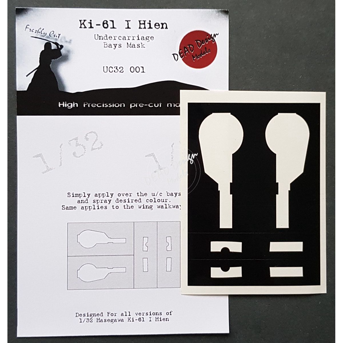 UC32001 - Ki-61 Hien Undercarriage Bays Mask (For Hasegawa kit) - 1:32