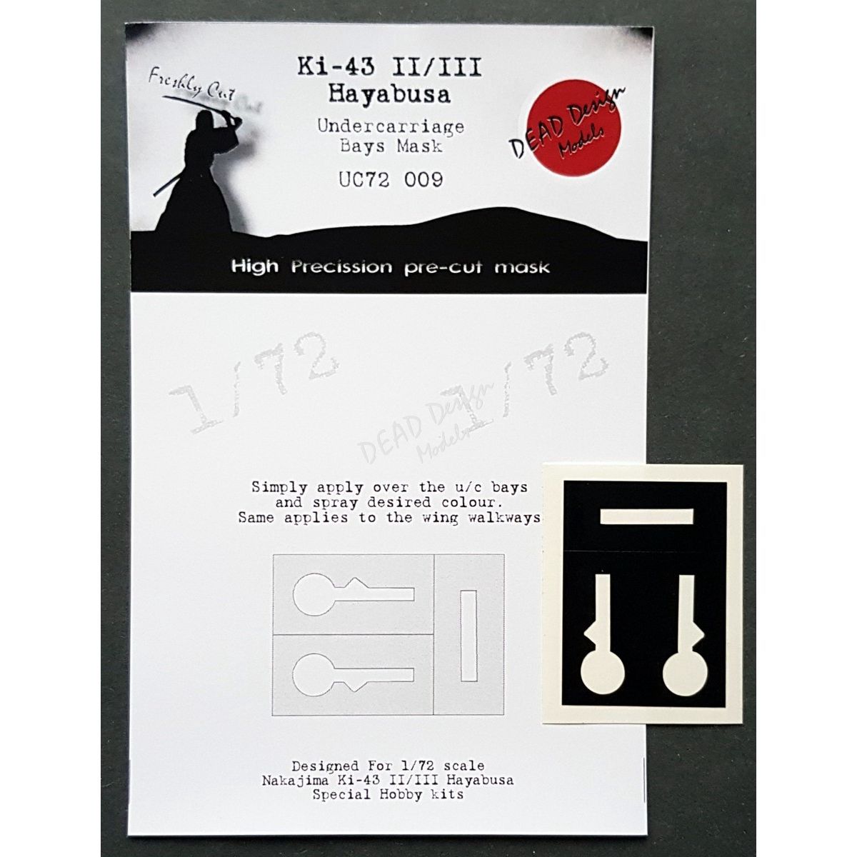 UC72009 - Ki-43 II/III Hayabusa Undercarriage Bays Mask (For Special Hobby kit) - 1:72