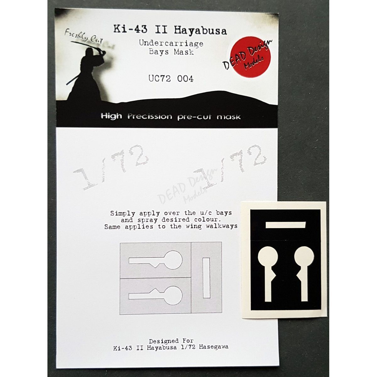 UC72004 - Ki-43 II Hayabusa Undercarriage Bays Mask (For Hasegawa kit) - 1:72