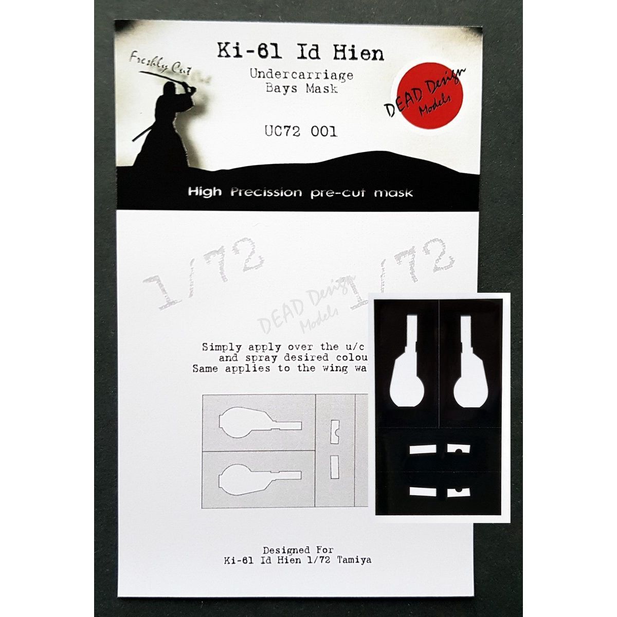 UC72001 - Ki-61 Id Hien Undercarriage Bays Mask (For Tamiya kit) - 1:72