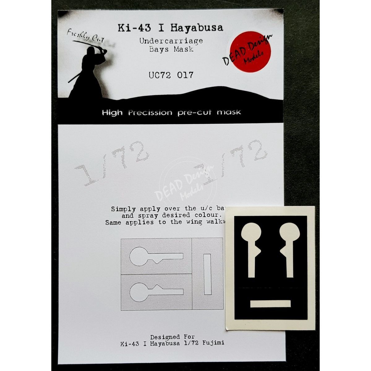 UC72017 - Ki-43 I Hayabusa Undercarriage Bays Mask (For Fujimi kit) - 1:72