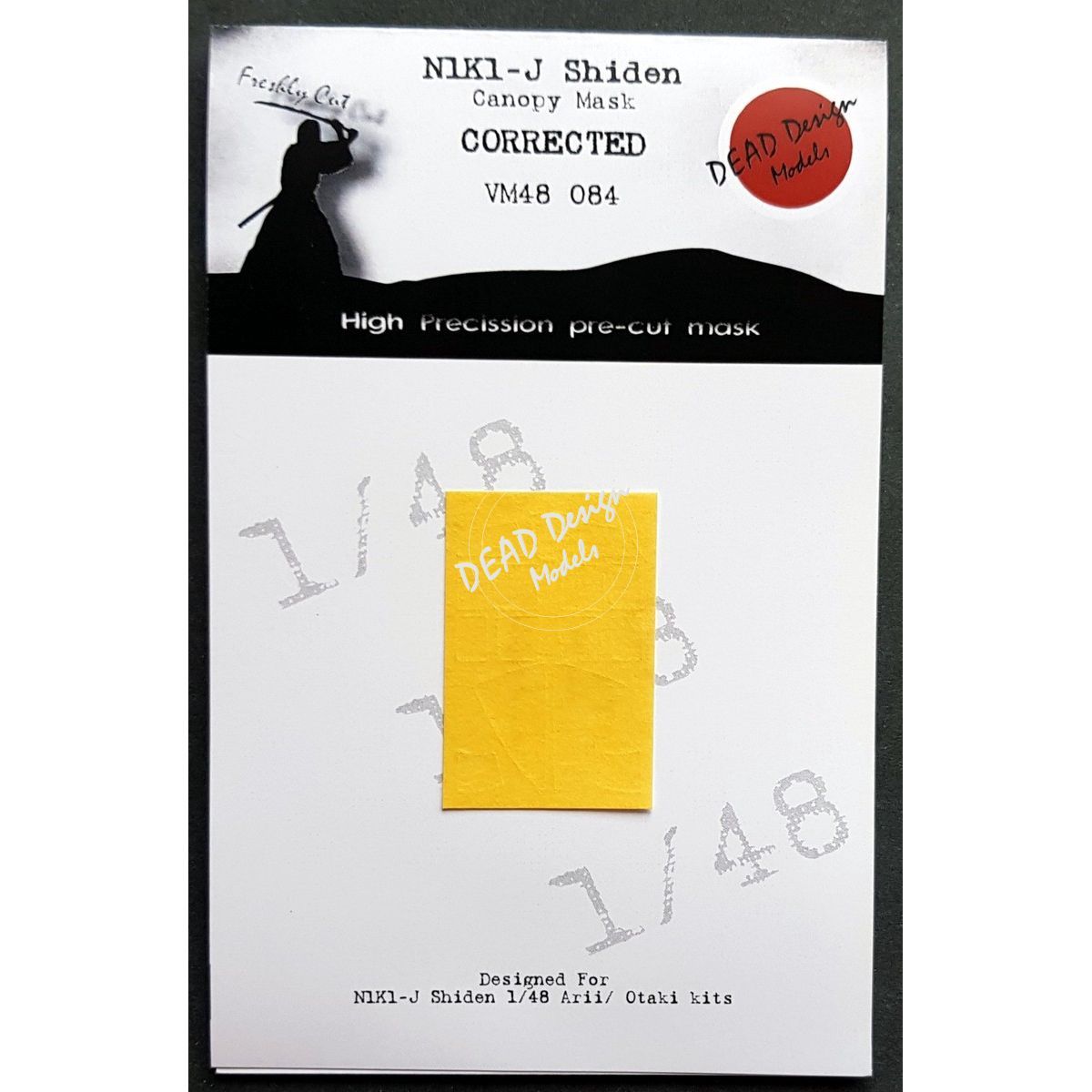 VM48084 - N1K1-j Shiden Canopy Mask Corrected (For Arii/Otaki kit) - 1:48