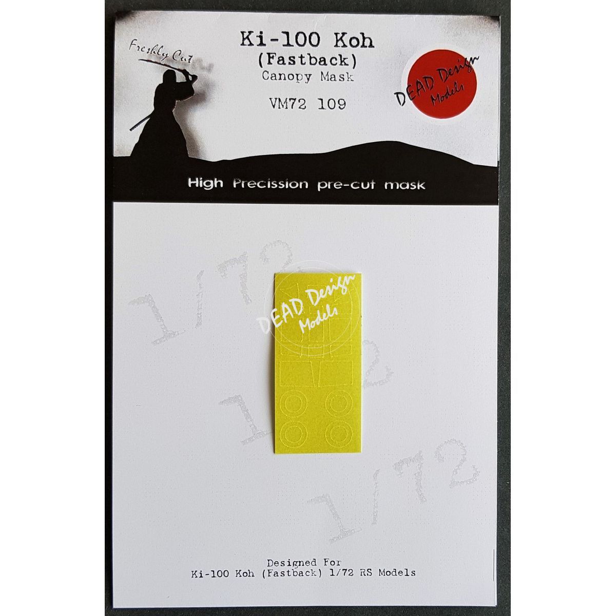 VM72109 - Ki-100 Koh (Fastback) Canopy Mask (For RS Models kit) - 1:72