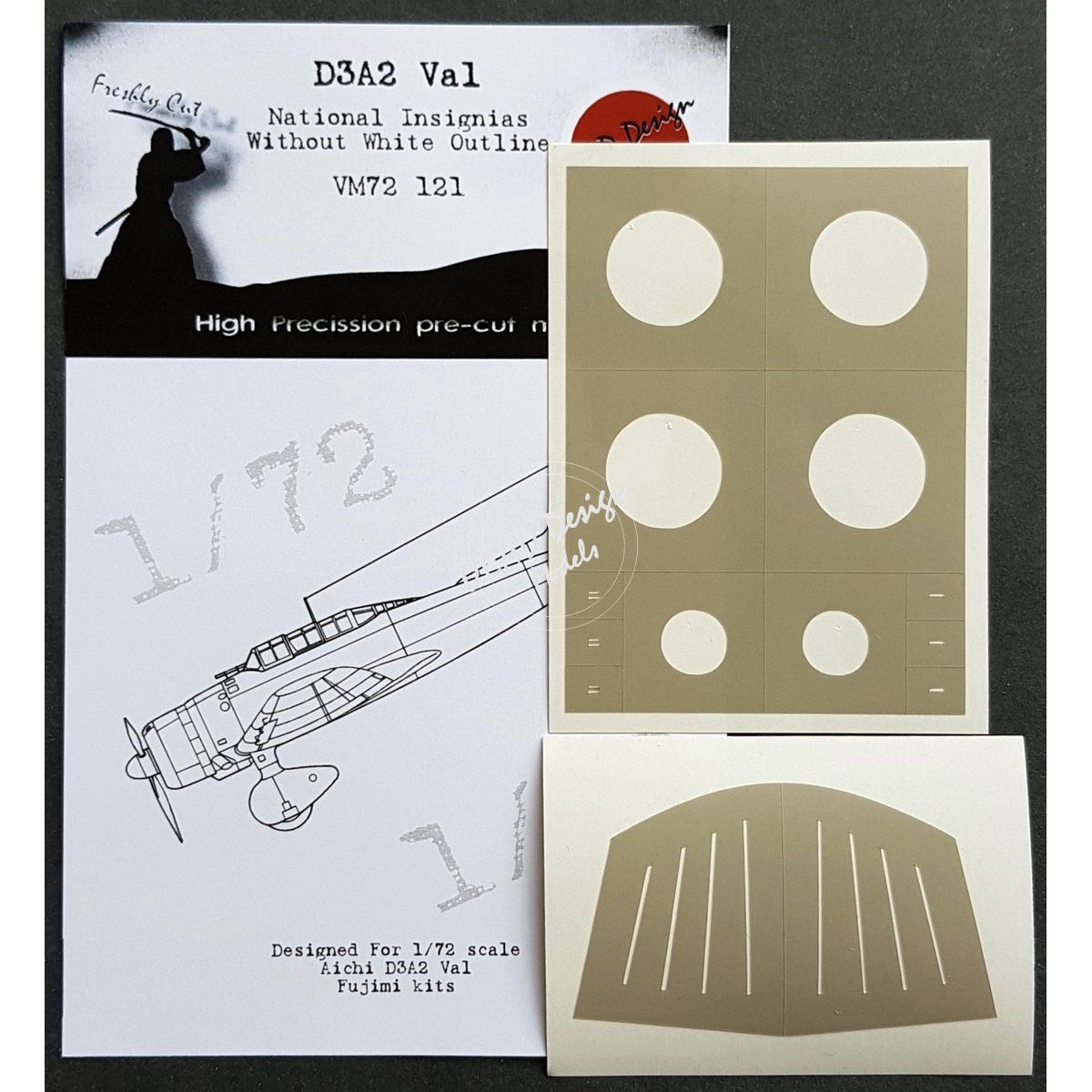 VM72121 - D3A2 Val National Insignias Without White Outline (For Fujimi kit) - 1:72