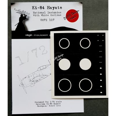 VM72127 - Ki-84 Hayate National Insignias With White Outline (For Hasegawa/Sword kit) - 1:72